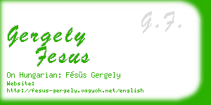 gergely fesus business card
